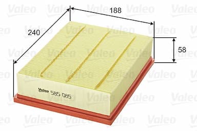 Gaisa filtrs VALEO 585085 1