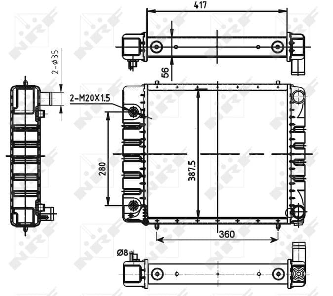 Radiators, Motora dzesēšanas sistēma NRF 53149 1