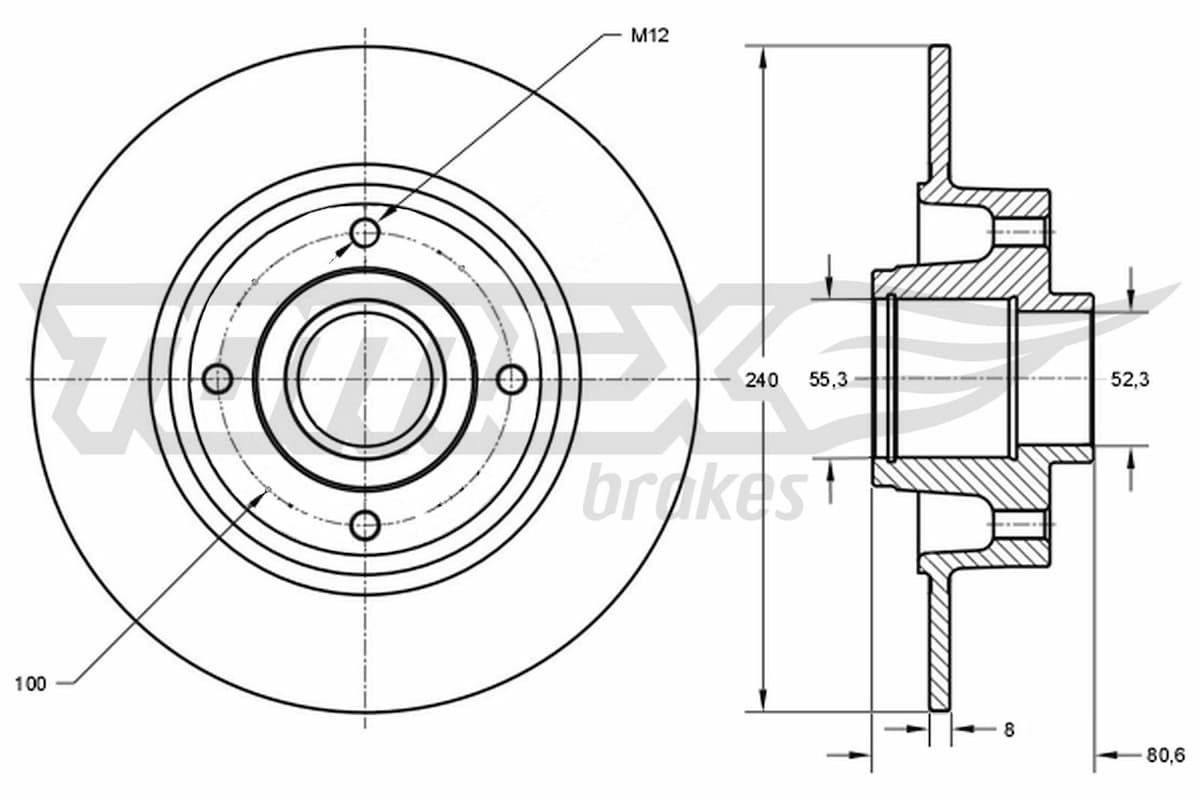 Bremžu diski TOMEX Brakes TX 72-011 1