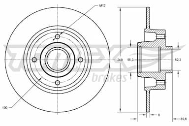 Bremžu diski TOMEX Brakes TX 72-011 1