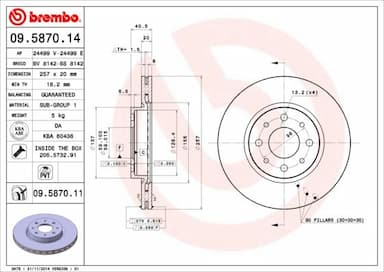 Bremžu diski BREMBO 09.5870.11 1