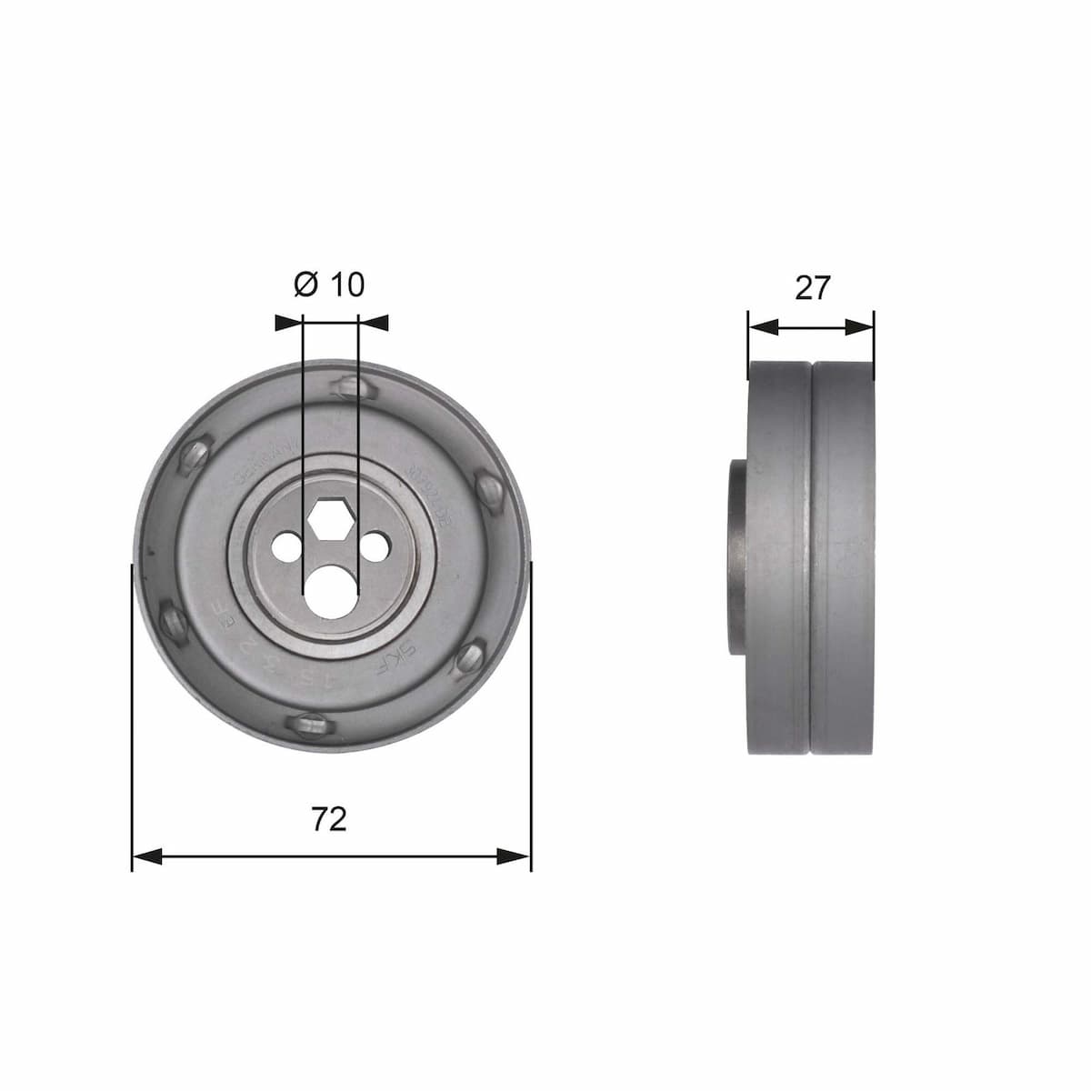 Spriegotājrullītis, Gāzu sadales mehānisma piedziņas siksna GATES T41216 1