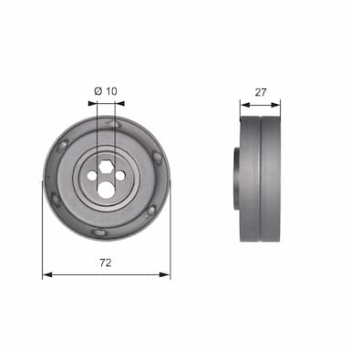 Spriegotājrullītis, Gāzu sadales mehānisma piedziņas siksna GATES T41216 1