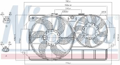 Ventilators, Motora dzesēšanas sistēma NISSENS 85263 7