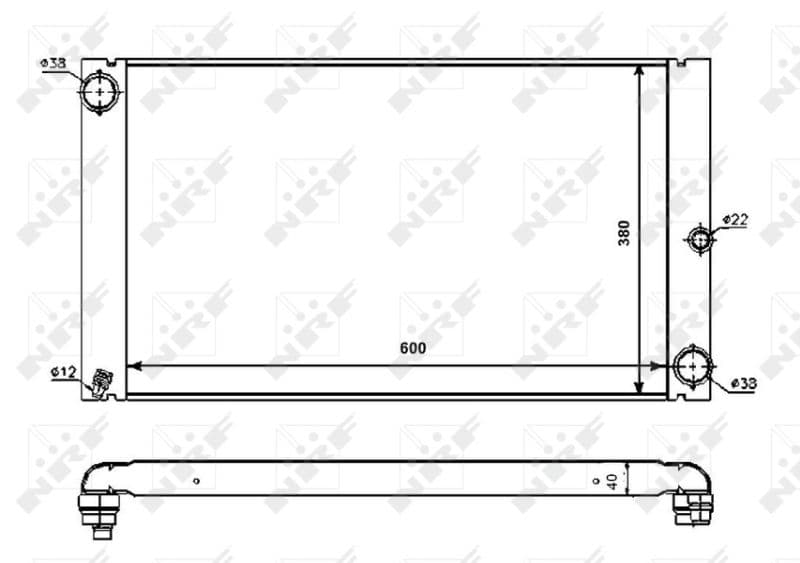 Radiators, Motora dzesēšanas sistēma NRF 53725 1