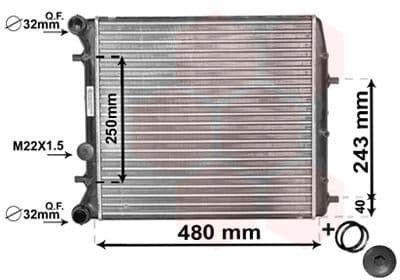 Radiators, Motora dzesēšanas sistēma VAN WEZEL 76002005 1