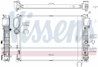 Radiators, Motora dzesēšanas sistēma NISSENS 67107A 6