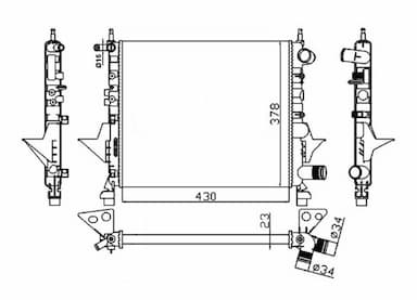 Radiators, Motora dzesēšanas sistēma NRF 529513 4