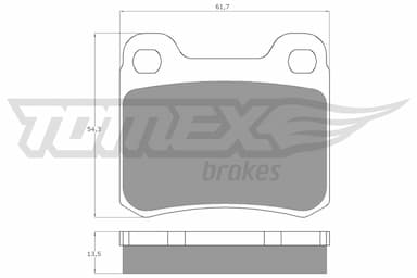 Bremžu uzliku kompl., Disku bremzes TOMEX Brakes TX 10-37 1