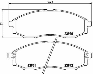 Bremžu uzliku kompl., Disku bremzes BREMBO P 56 049 1