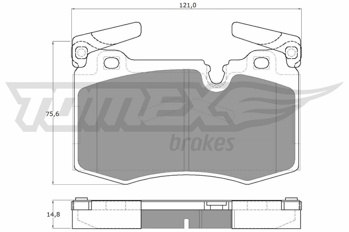 Bremžu uzliku kompl., Disku bremzes TOMEX Brakes TX 19-47 1