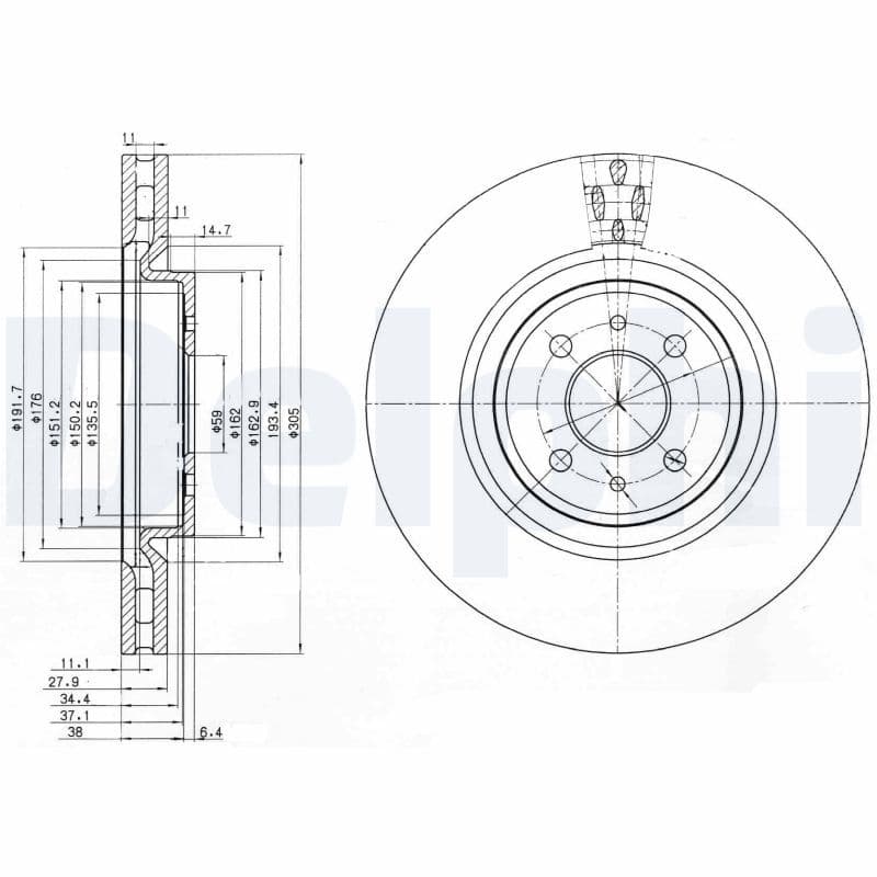 Bremžu diski DELPHI BG3387 1