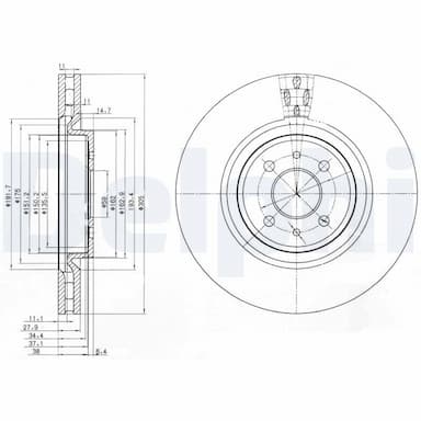 Bremžu diski DELPHI BG3387 1