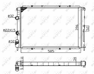 Radiators, Motora dzesēšanas sistēma NRF 509503 4