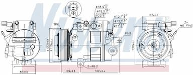 Kompresors, Gaisa kond. sistēma NISSENS 890175 5