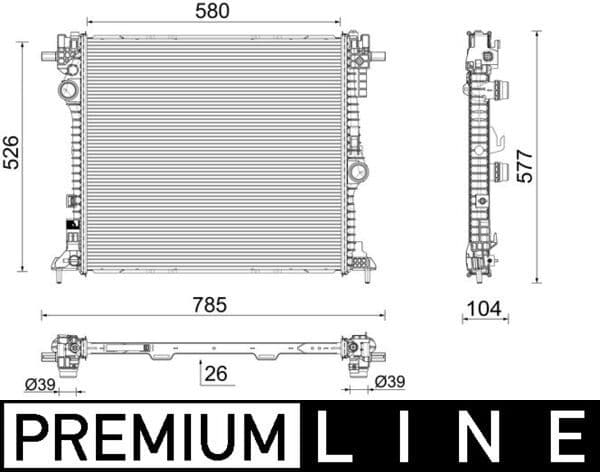 Radiators, Motora dzesēšanas sistēma MAHLE CR 2599 000P 1