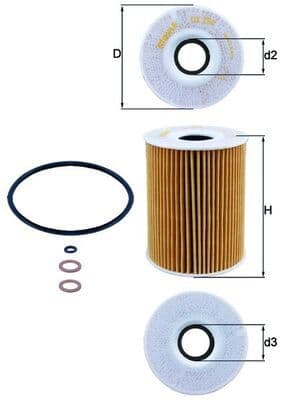 Eļļas filtrs KNECHT OX 254D3 1