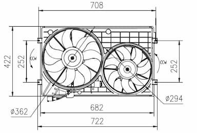 Ventilators, Motora dzesēšanas sistēma NRF 47394 5