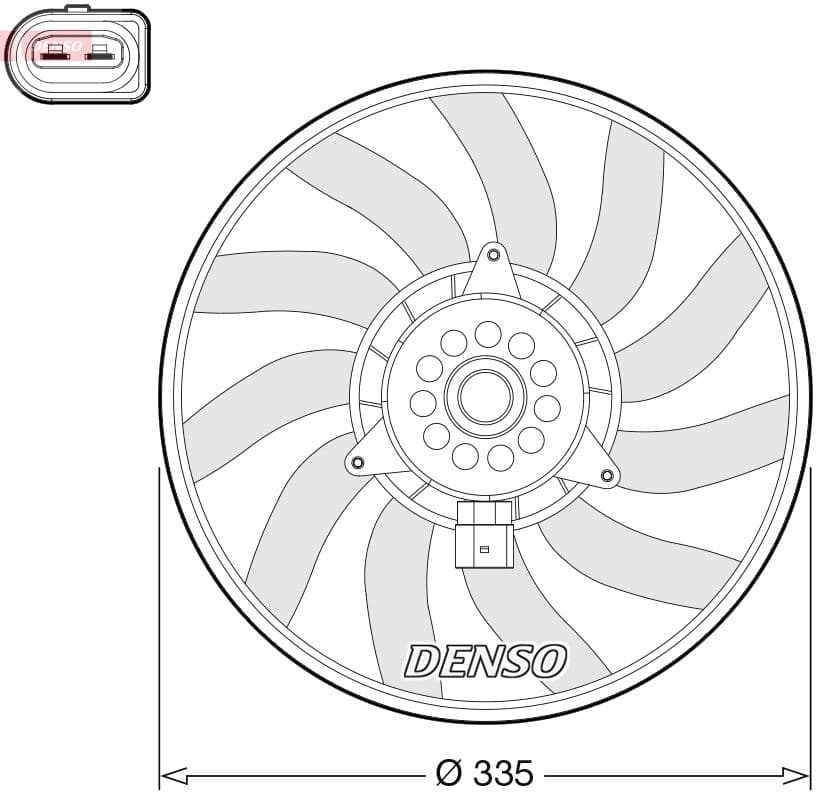 Ventilators, Motora dzesēšanas sistēma DENSO DER02008 1