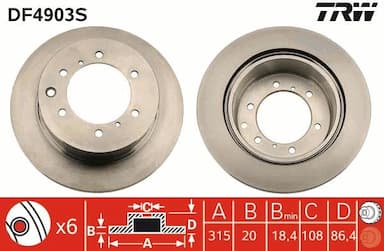Bremžu diski TRW DF4903S 1