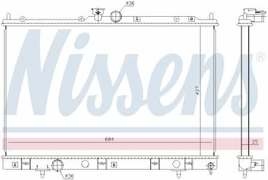 Radiators, Motora dzesēšanas sistēma NISSENS 628972 6