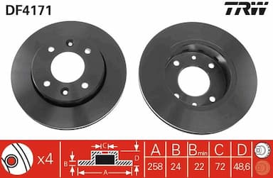 Bremžu diski TRW DF4171 1