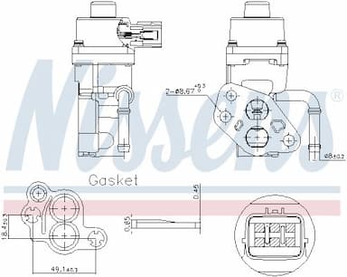 Izpl. gāzu recirkulācijas vārsts NISSENS 98168 7