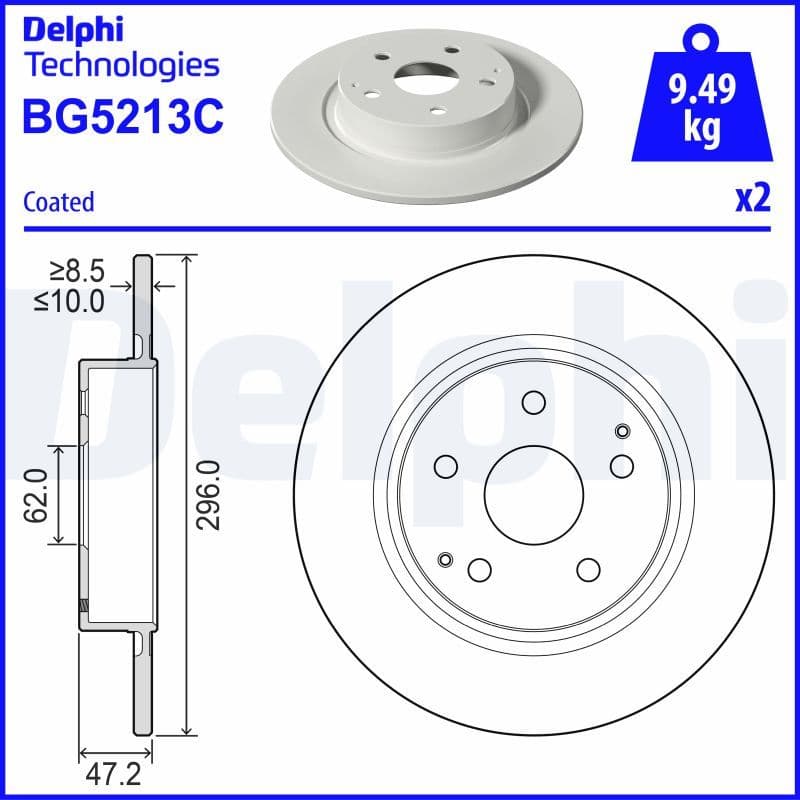 Bremžu diski DELPHI BG5213C 1