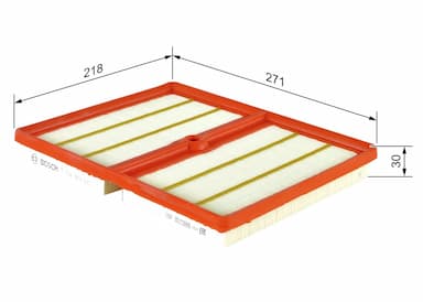 Gaisa filtrs BOSCH F 026 400 611 5