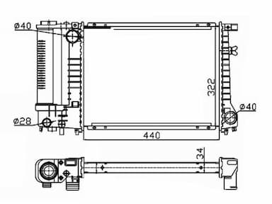 Radiators, Motora dzesēšanas sistēma NRF 53426A 5