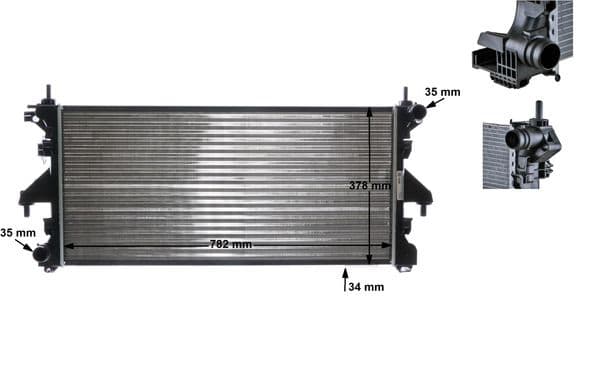 Radiators, Motora dzesēšanas sistēma MAHLE CR 886 000S 1