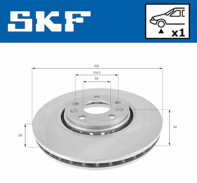 Bremžu diski SKF VKBD 80091 V1 2