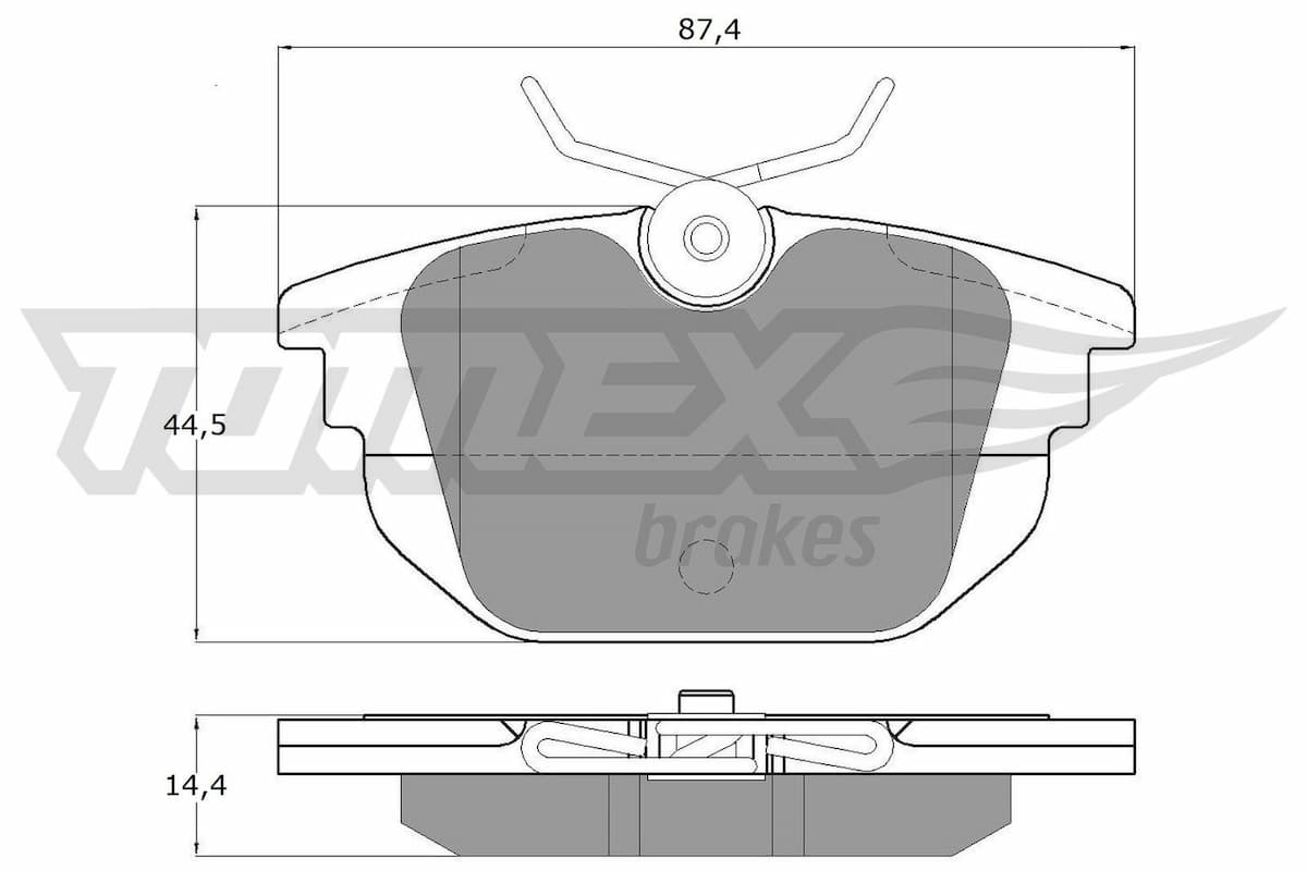 Bremžu uzliku kompl., Disku bremzes TOMEX Brakes TX 12-43 1