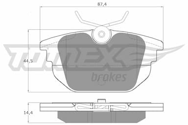 Bremžu uzliku kompl., Disku bremzes TOMEX Brakes TX 12-43 1