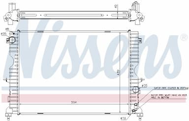 Radiators, Motora dzesēšanas sistēma NISSENS 64312A 6