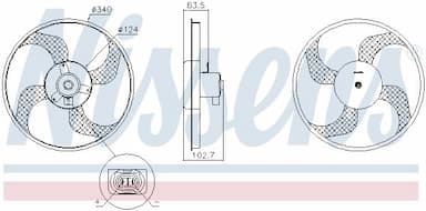 Ventilators, Motora dzesēšanas sistēma NISSENS 85928 6