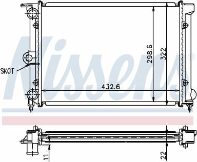 Radiators, Motora dzesēšanas sistēma NISSENS 651631 5