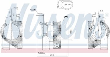 Papildu ūdens sūknis (dzesēšanas ūdens cirkulācija) NISSENS 831060 6