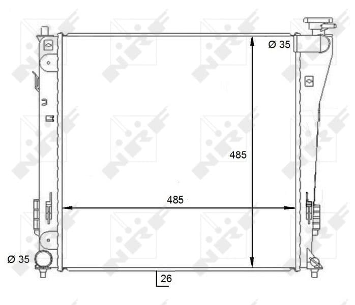 Radiators, Motora dzesēšanas sistēma NRF 59086 1