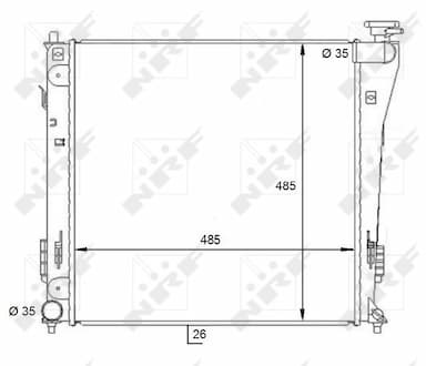 Radiators, Motora dzesēšanas sistēma NRF 59086 1