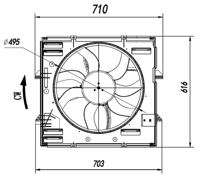 Ventilators, Motora dzesēšanas sistēma NRF 47921 1