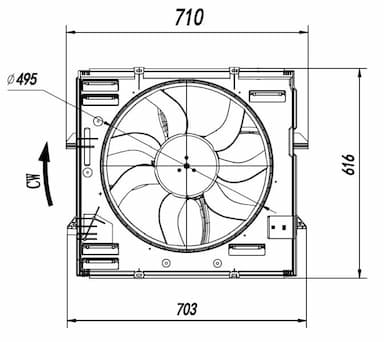 Ventilators, Motora dzesēšanas sistēma NRF 47921 1