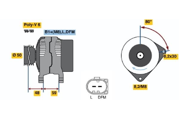 Ģenerators BOSCH 0 986 045 310 1