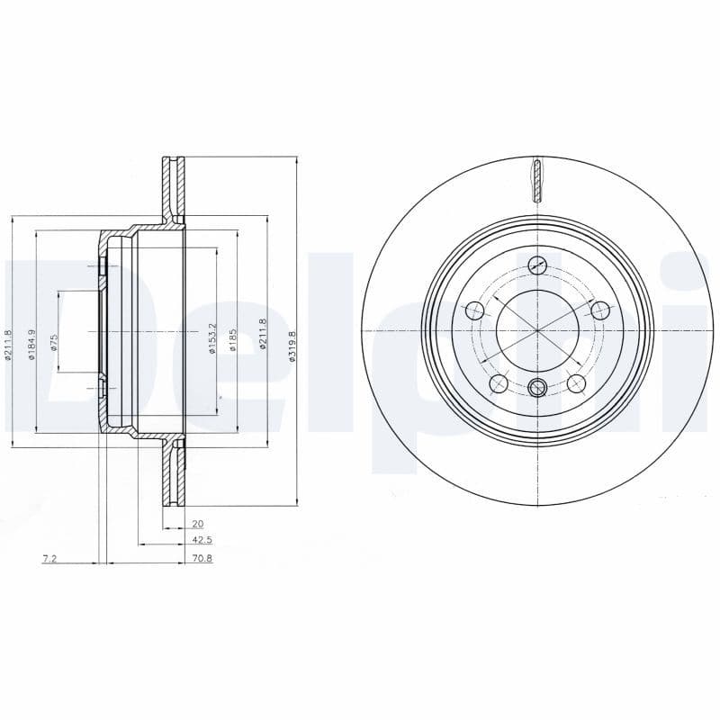 Bremžu diski DELPHI BG4168 1