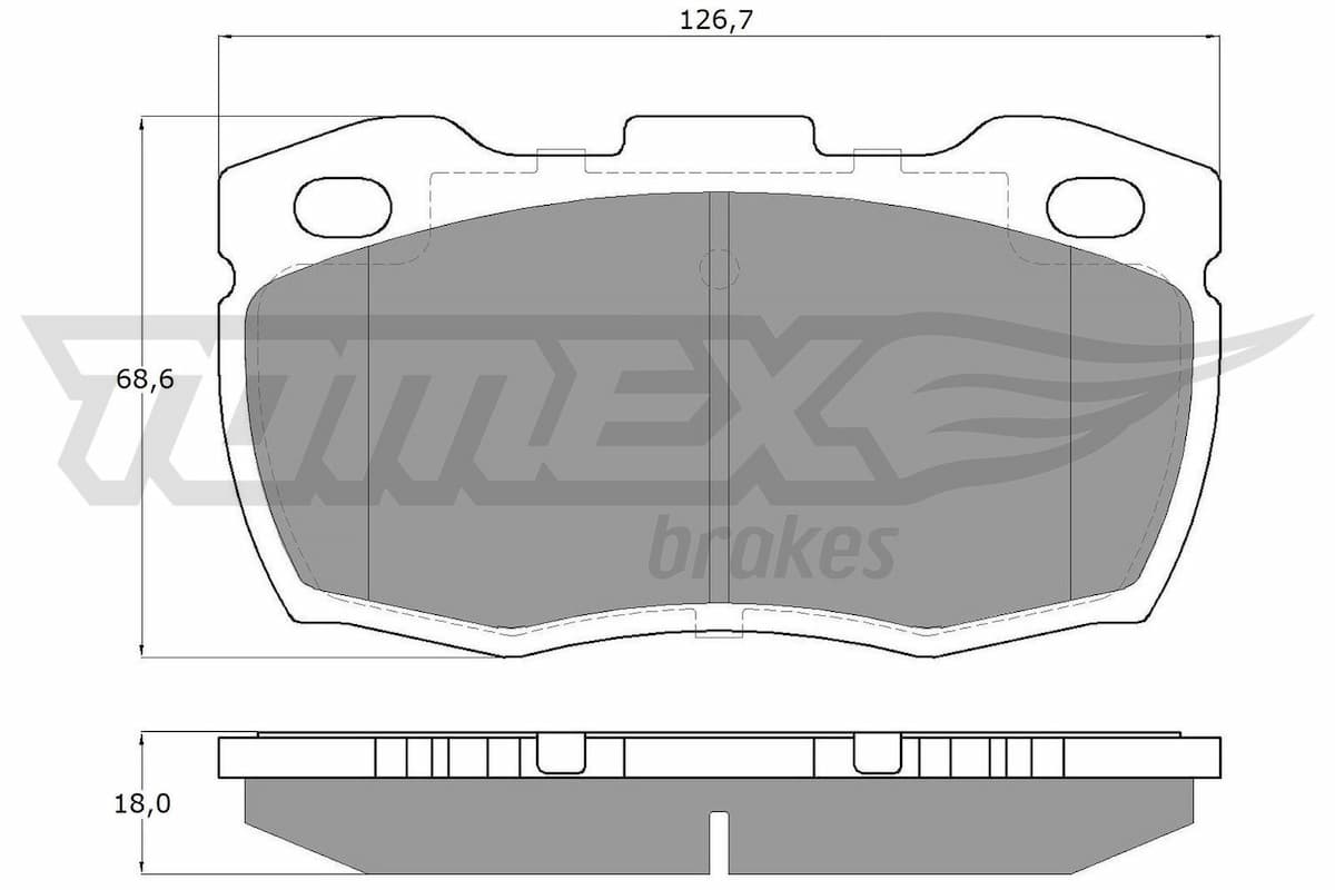 Bremžu uzliku kompl., Disku bremzes TOMEX Brakes TX 19-23 1