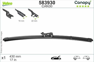 Stikla tīrītāja slotiņa VALEO 583930 1