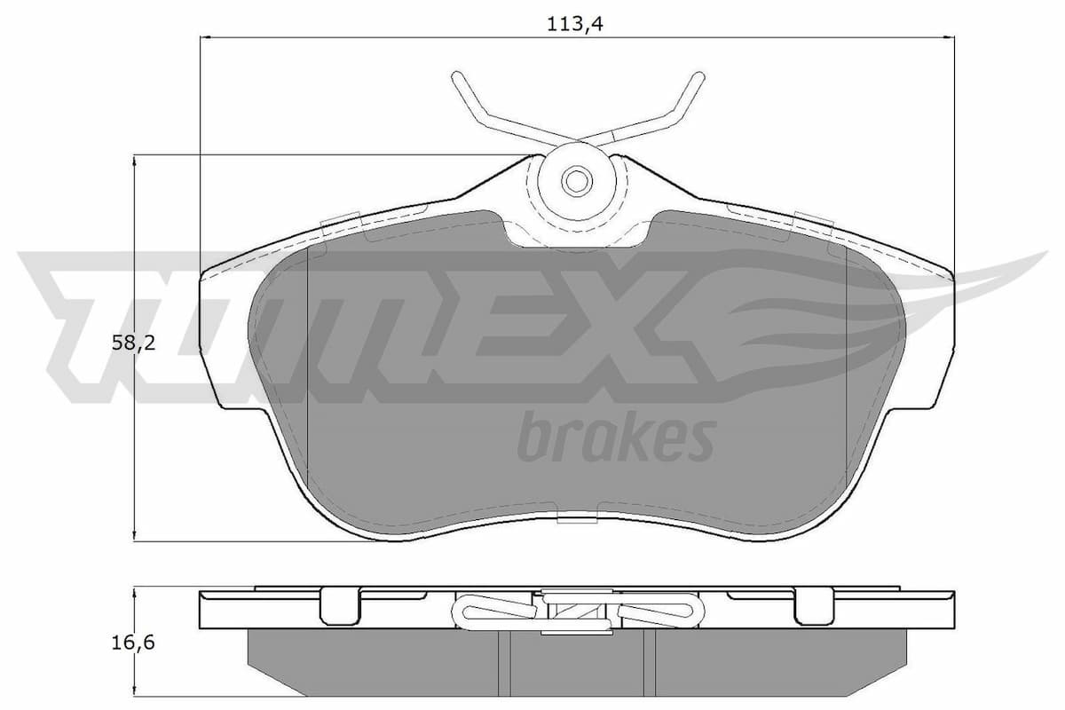 Bremžu uzliku kompl., Disku bremzes TOMEX Brakes TX 15-94 1