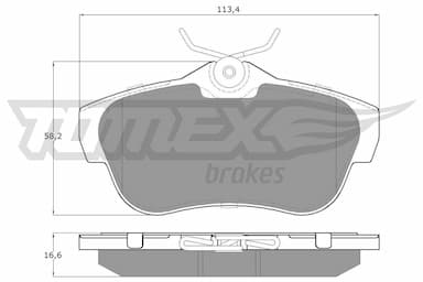 Bremžu uzliku kompl., Disku bremzes TOMEX Brakes TX 15-94 1