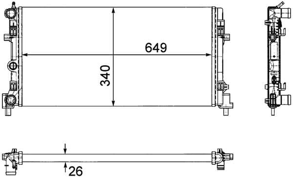 Radiators, Motora dzesēšanas sistēma MAHLE CR 1096 000P 1