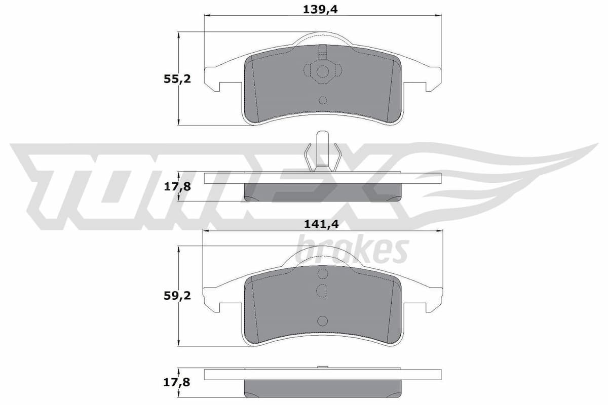 Bremžu uzliku kompl., Disku bremzes TOMEX Brakes TX 14-90 1